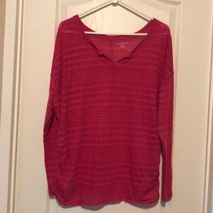 Lane Bryant Pink Sheer Tee